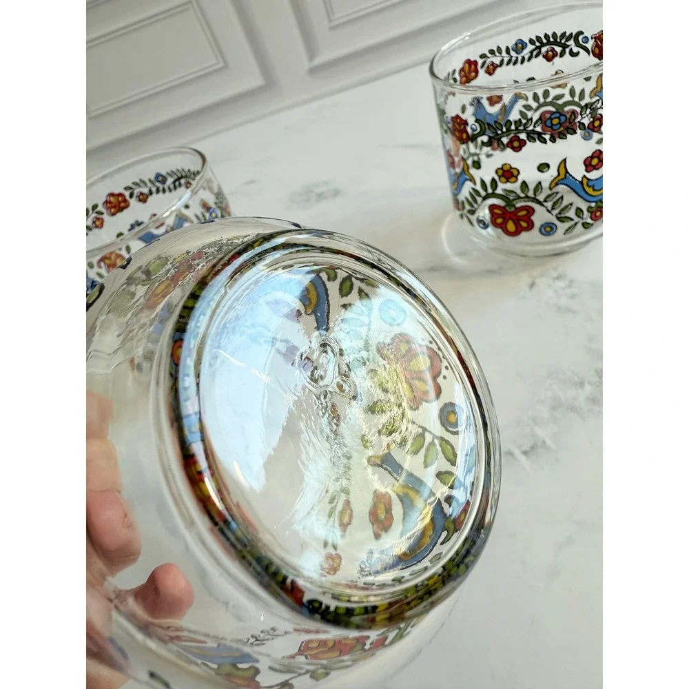 VTG Set (3) Libbey Corelle Country Festival 6 oz. Lowball Juice Glass 3